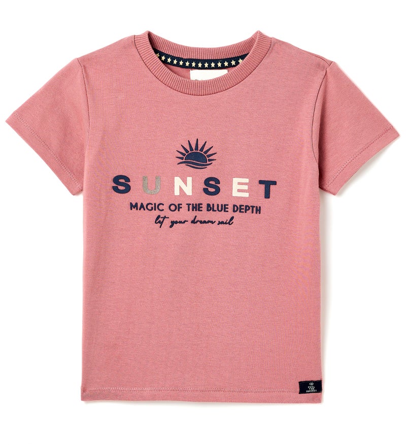 Dirkje Boys 2 Pc Set “Sunset Gingham” Tee & Check Shorts Set - Image 3